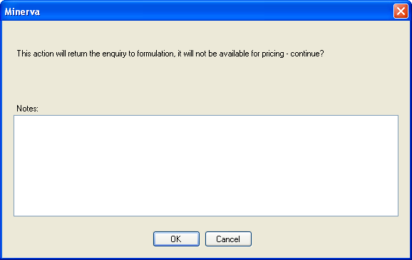 Enquiry Audit screen